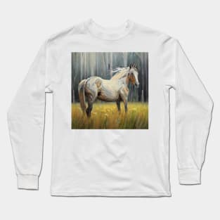 portrait of a bay horse Long Sleeve T-Shirt